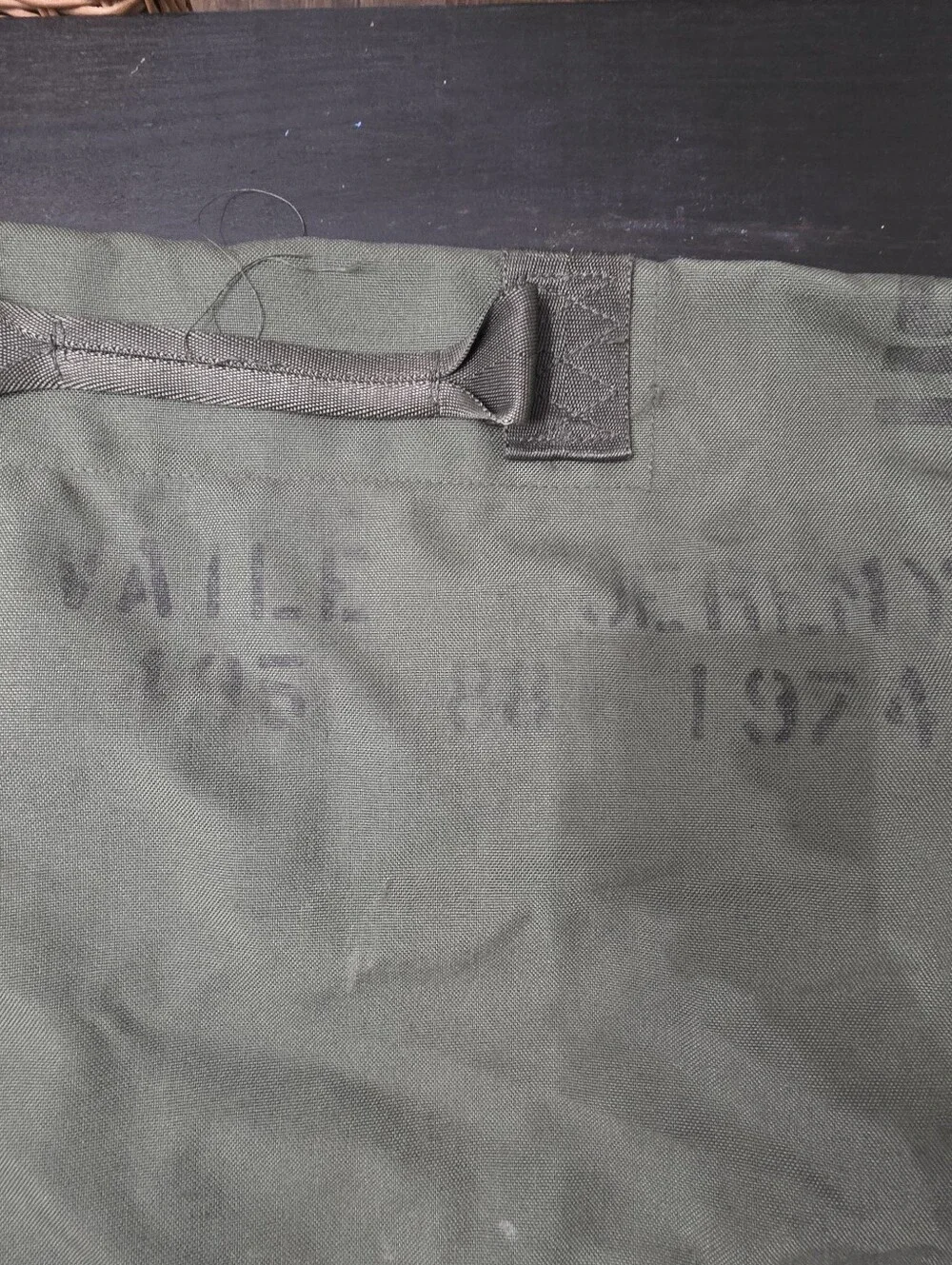 US Army 1974 Nylon Heavy Duty Duffel Bag With Extra Barracks Bag (Laundry)